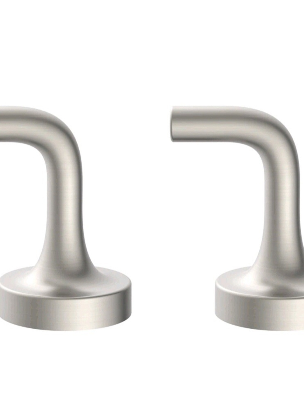 Better Homes & Gardens Clean Modern Wall Mount Robe Hook 2 Pack Satin Nickel New